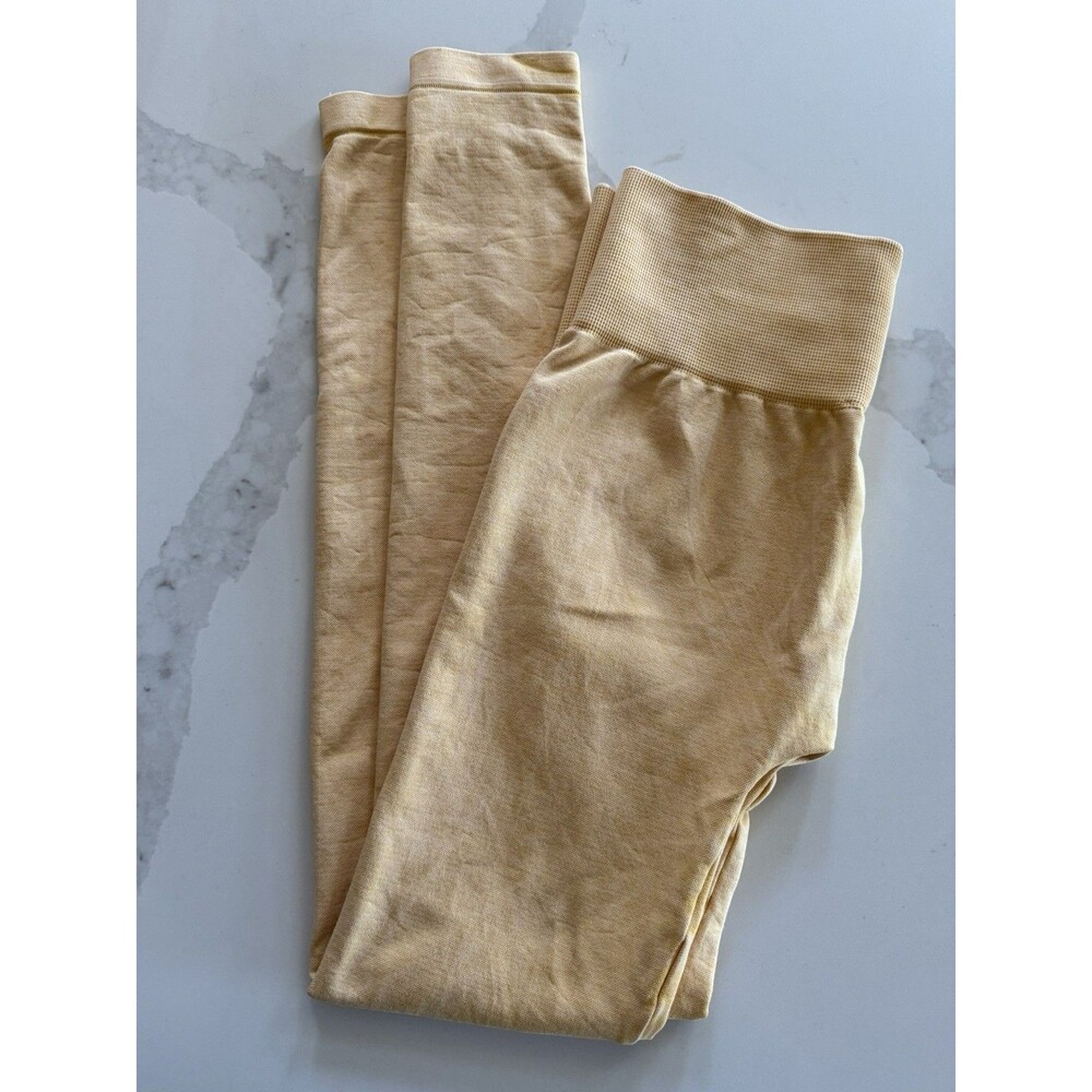 Nikibiki Seamless Long Solid High Waisted Leggings OS Yellow Gold Style # NB7655